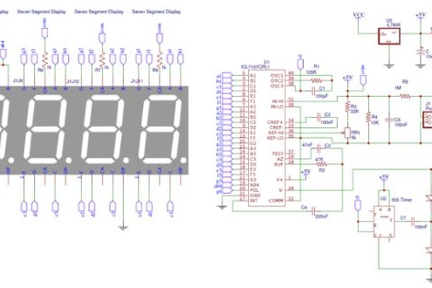 Digital Ammeter circuit using pic microcontroller