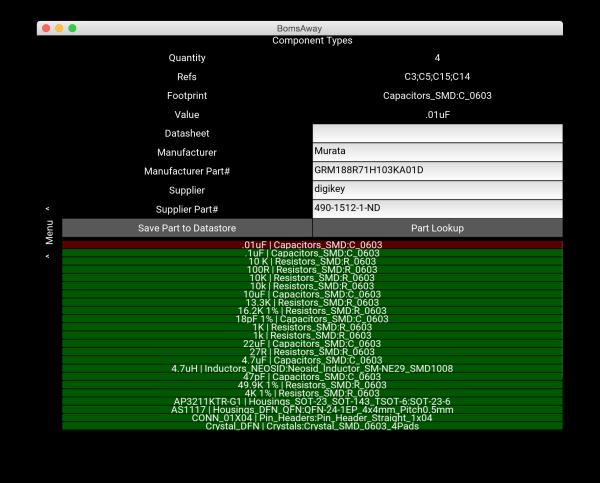 BOMs AwayOMomponent manager for KiCad