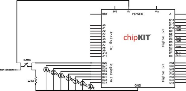 3D Printed Microcontroller Dice Roller schematic