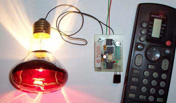 Wireless controlled lightdimmer using PIC12F629