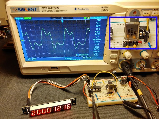 100MHz frequency counter with PIC16F628A – LED Display