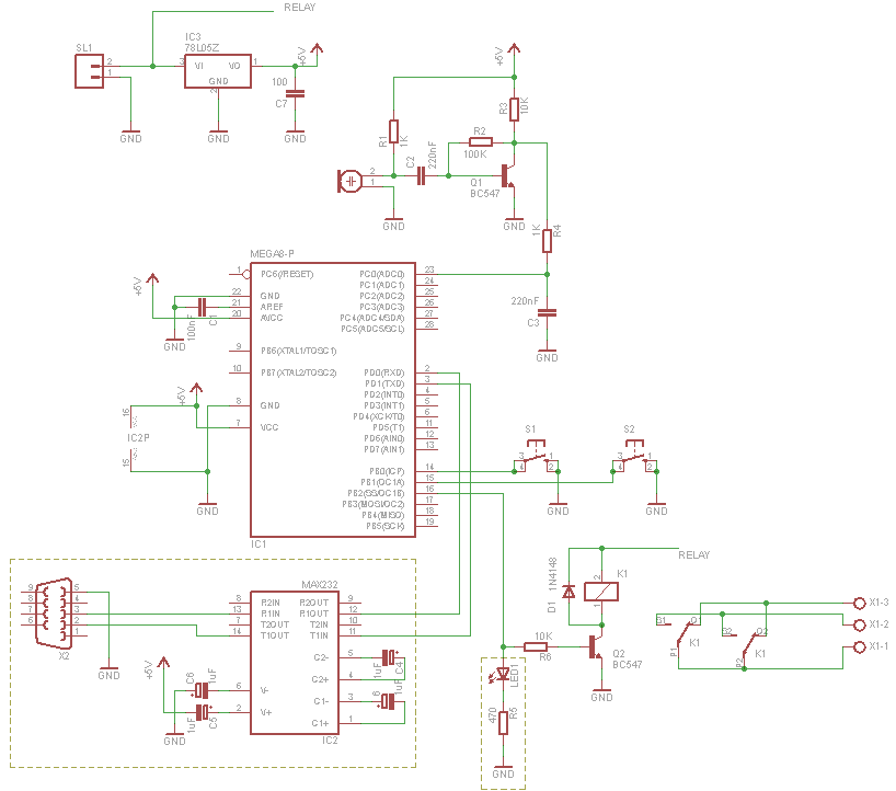 Schematic Microcontroller Clapper Switch