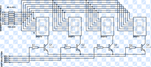 Using Multiplexed 7 Segment Displays Pic Microcontroller Tutorial 1985