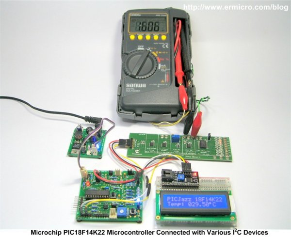 Interfacing the Microchip PIC18F Microcontroller Master Synchronous Serial Port MSSP to various I2C Devices