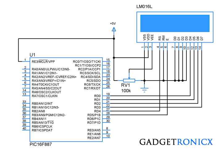 4 Bit Lcd Interfacing And Programming With Pic Microcontroller