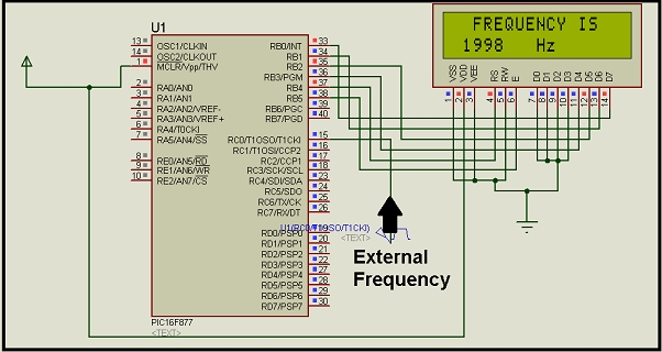 Digital frequency meter using pic microcontroller
