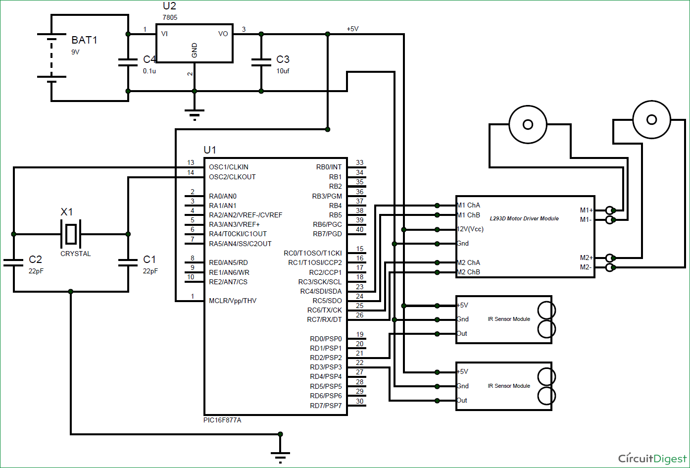 Line-Follower-Robot-using-PIC-Microcontroller-circuit-diagram