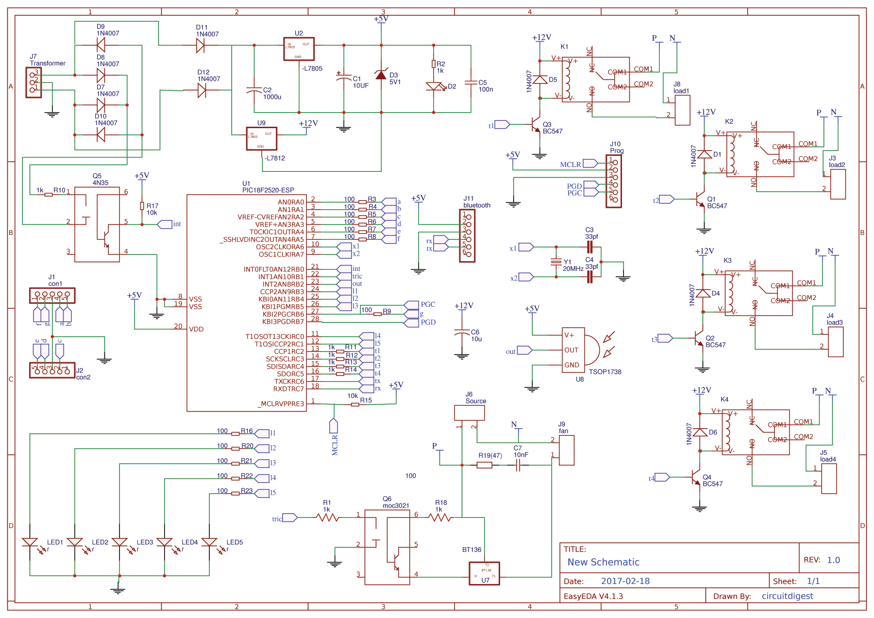 PIC-Home-Automation-Circuit