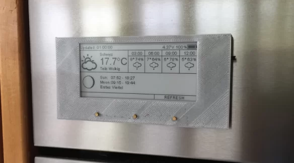SQUIX ESP8266 based E-Paper WiFi Weather Station
