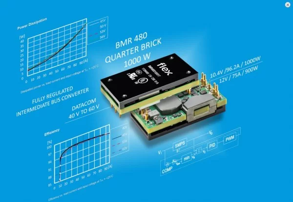 Flex Power Modules launches 1000W DC DC advanced bus converter