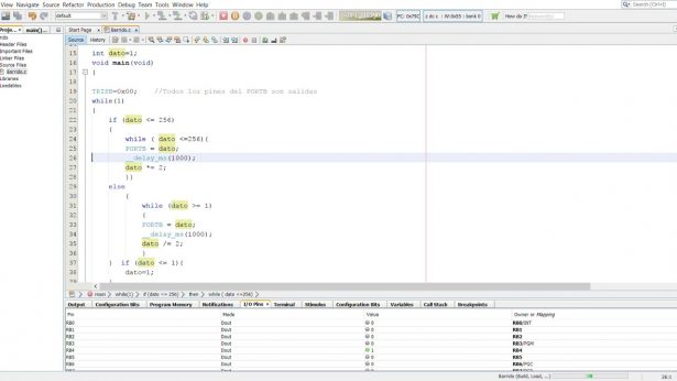 Mplab x ide отладка программы