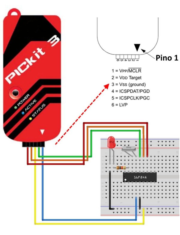 pickit 3 pinouts connection diagram