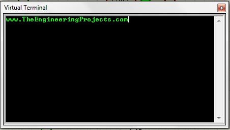 How To Use Virtual Terminal in Proteus ISIS