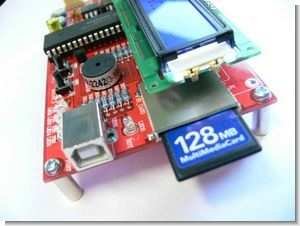 pic18f4550 sd kart lcd usb deney kit