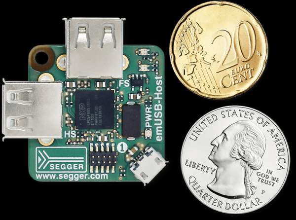 COMPACT LOW COST DEVELOPMENT BOARD CARRIES TWO USB HOST PORTS