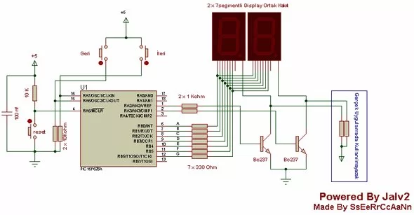 0-99 COUNTER CIRCUIT WITH PIC16F628