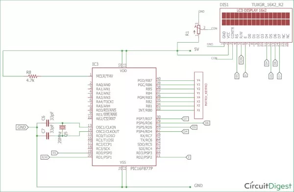 4x4-Matrix-Keypad-Interfacing-Circuit-diagram-using-PIC-Microcontroller
