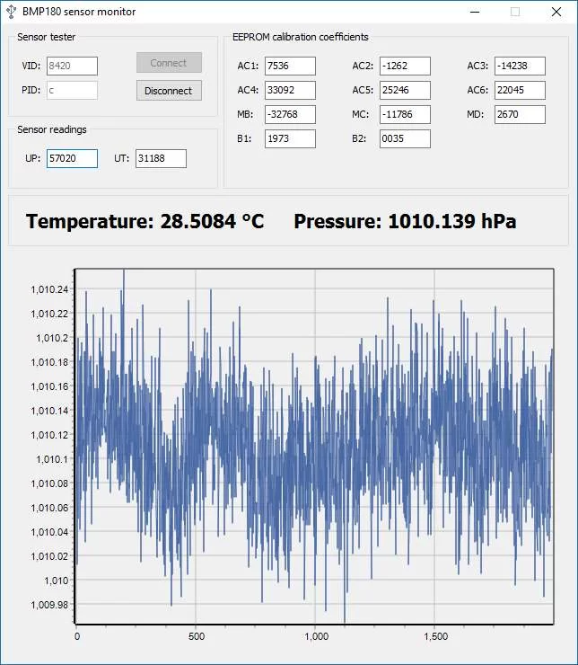 BMP180 based USB atmospheric pressure monitor 2