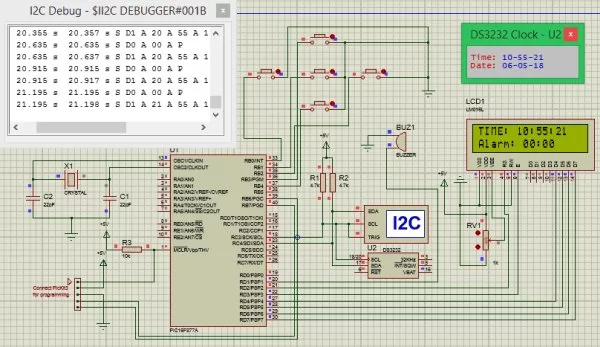 Digital-Alarm-Clock-Simulation using Pic-microcontroller