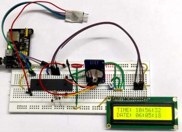 Display Time and Date on LCD using Pic-microcontorller