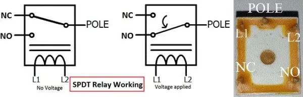 KT-603-5V-relay-pinout using Pic microcontroller
