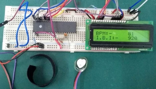 LCD is connected across the RB port of the microcontroller