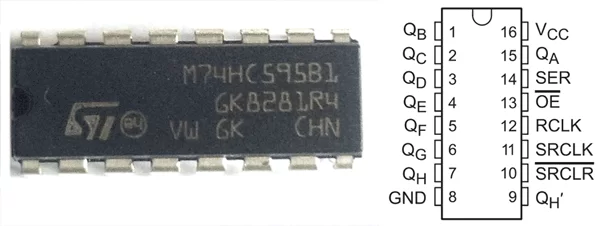 Shift Register 74HC595 using Pic-microcontroller