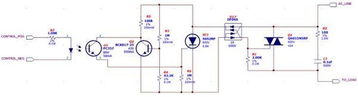 Simple SSR has zero-cross on/off switching