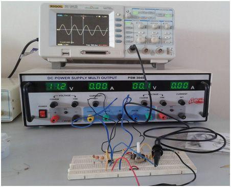 Sine wave oscillator using LM741
