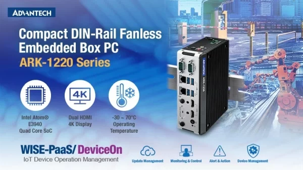 COMPACT DIN-RAIL FANLESS EMBEDDED BOX PC FOR INTELLIGENT MANUFACTURING AND OUTDOOR APPLICATIONS