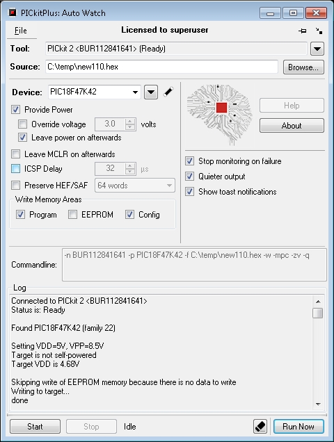 PICKITPLUS AUTOWATCH – A NEW PIC PROGRAMMING TOOL