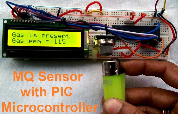 Gas Detection and PPM Measurement using PIC Microcontroller and MQ Gas Sensors