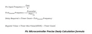 Pic Microcontroller Delay Calculation formula