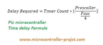 Specific delay formula for Pic Microcontroller’s