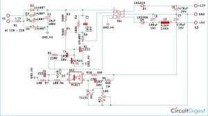 5V 1A SMPS Circuit Diagram