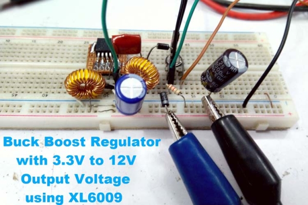 Buck Boost Regulator using XL6009 with Adjustable 3.3V to 12V Output Voltage