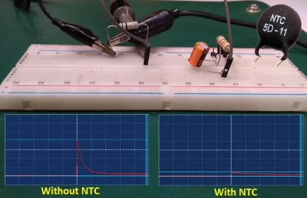 Inrush Current Limiting using NTC Thermistor