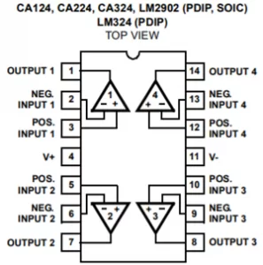 LM324 Quad OPAMP IC