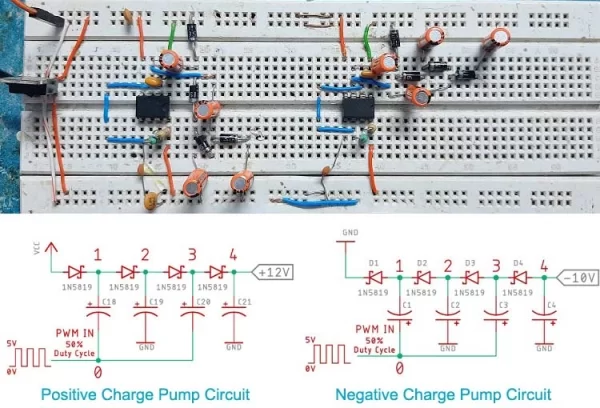 Positive and Negative Charge Pump Circuit