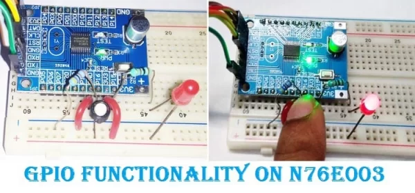 Simple GPIO Functions on Nuvoton N76E003 - LED Blinking and Controlling LED using a Push Button