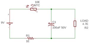 Testing of NTC Inrush Current Limiter Circuit 