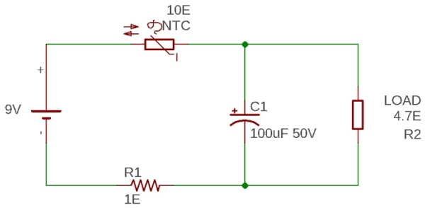 Testing of NTC Inrush Current Limiter Circuit 