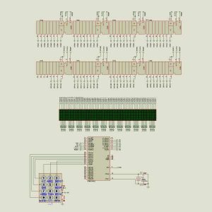 AT89C51 KEYPAD CONTROLLED SCROLLING LED DOT MATRIX TEXT
