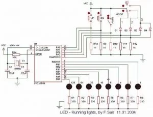 LED SHOW CIRCUIT SCHEMATIC
