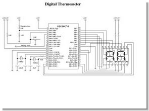 PIC16C74 NTC THERMOMETER CIRCUIT