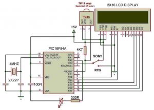 PIC16F84A REMOTE DECODER SCHMEATIC