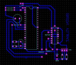 L293D DC MOTOR DOOR CONTROL SCHEMATIC PCB