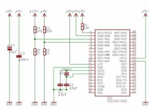 PIC18F2550 VOLTAGE MONITOR CIRCUIT