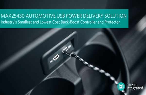 MAXIMS BUCK BOOST CONTROLLER ENABLES AUTOMOTIVE USB PD PORTS IN SMALL SIZE