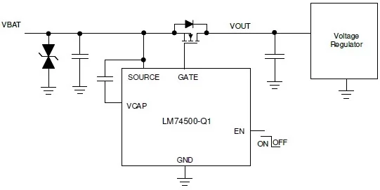 LM74500-Q1 REVERSE POLARITY PROTECTION CONTROLLER